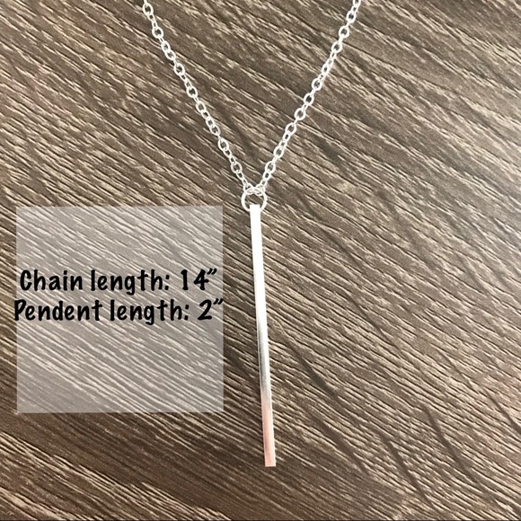 ✨New Silver Bar Necklace - Picture 3 of 4